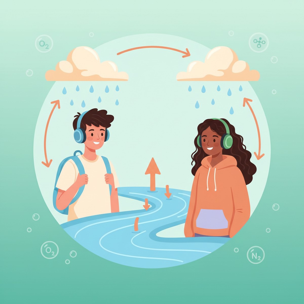 L'eau et l'air : cycles et composition